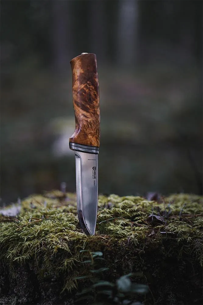 Helle Alden kniv 12C27 masurbjørk