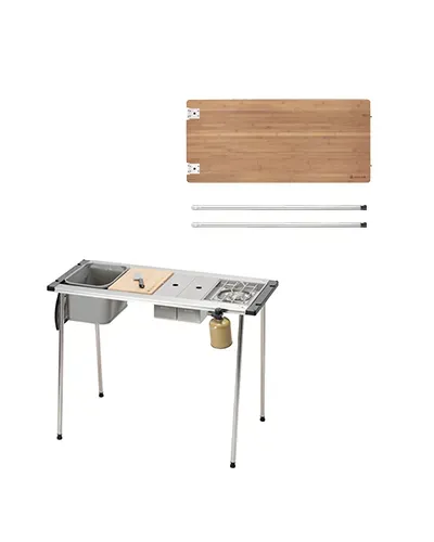 Snow Peak IGT Camp Kitchen kjøkkensett med bord