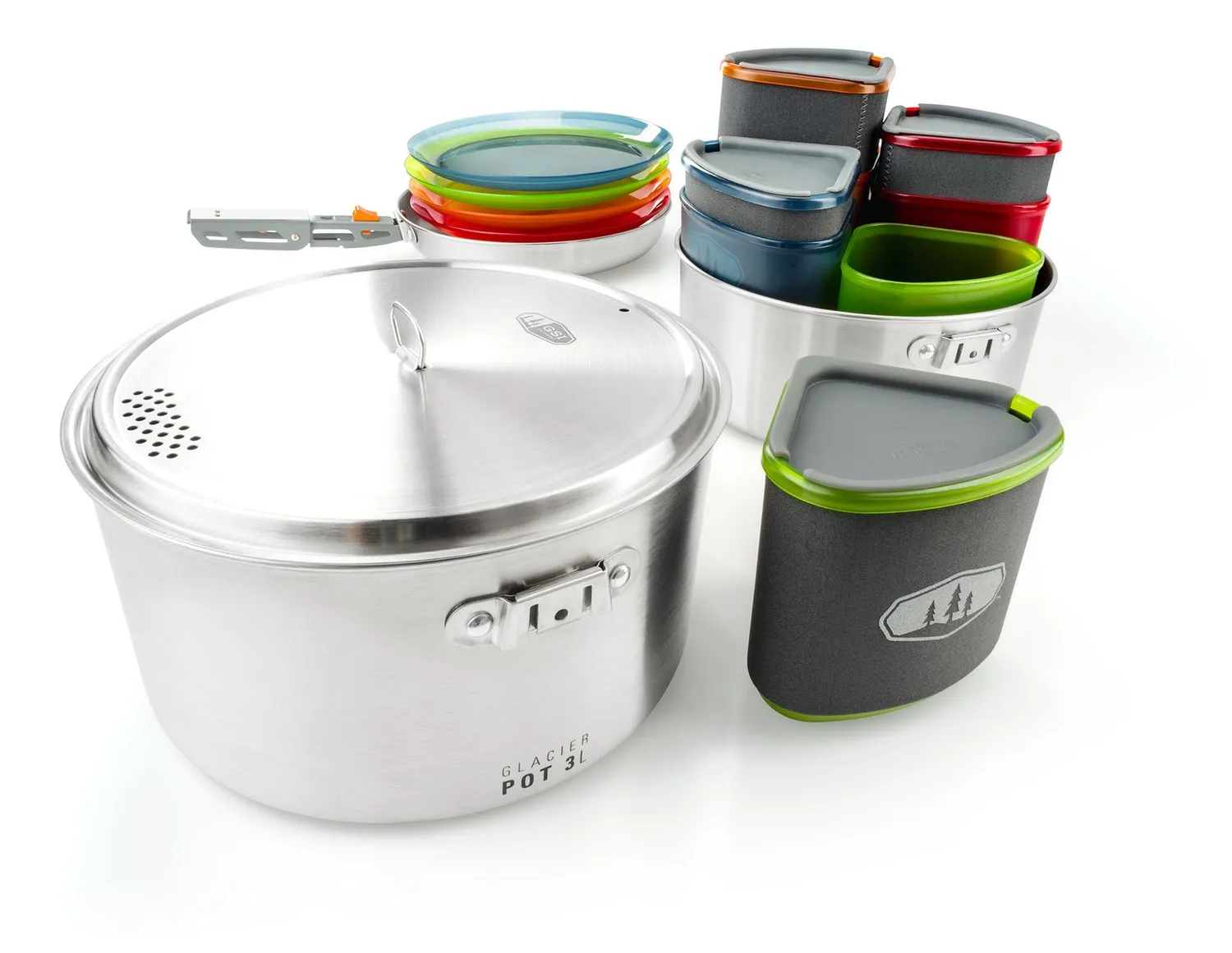 GSI Outdoor Glacier Camper kokkesett 4 pers rustfritt