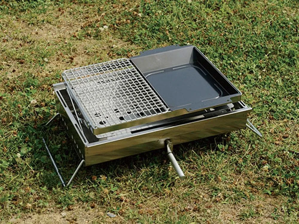 Snow Peak Stainless Half Grill Pro grillrist stål