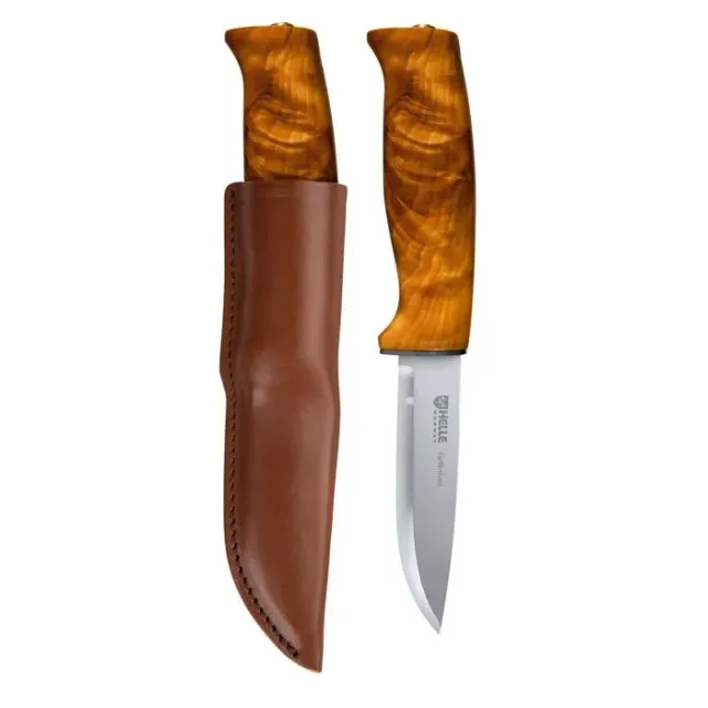 Helle Fjellkniven kniv 12C27 masurbjørk