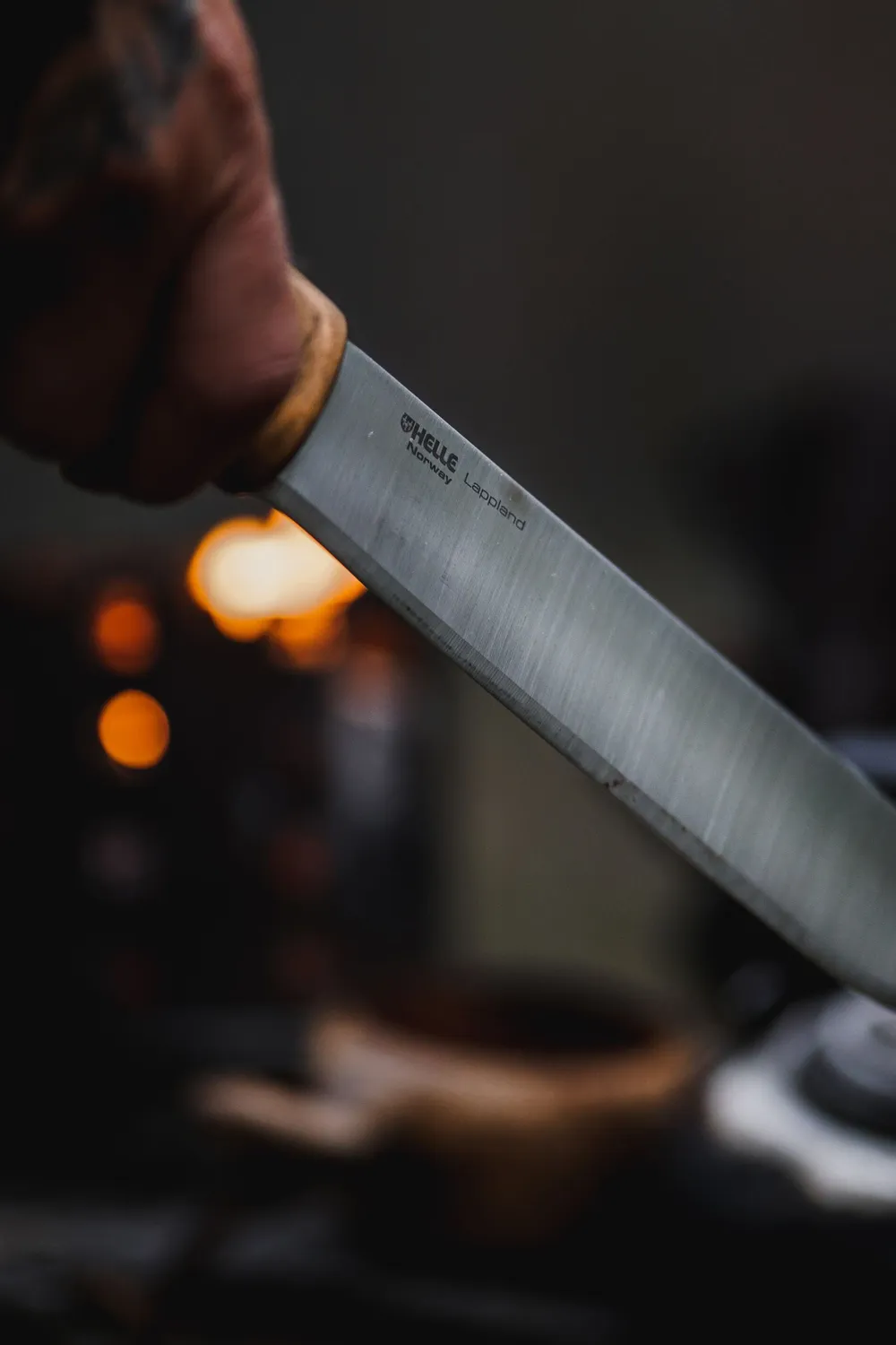 Helle Lappland samekniv 214 mm rustfritt