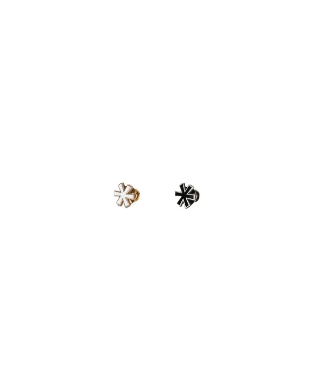 Snow Peak Asterisk pins 2-pak svart hvit