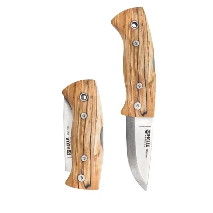 Helle Kletten foldekniv masurbjørk 55 mm
