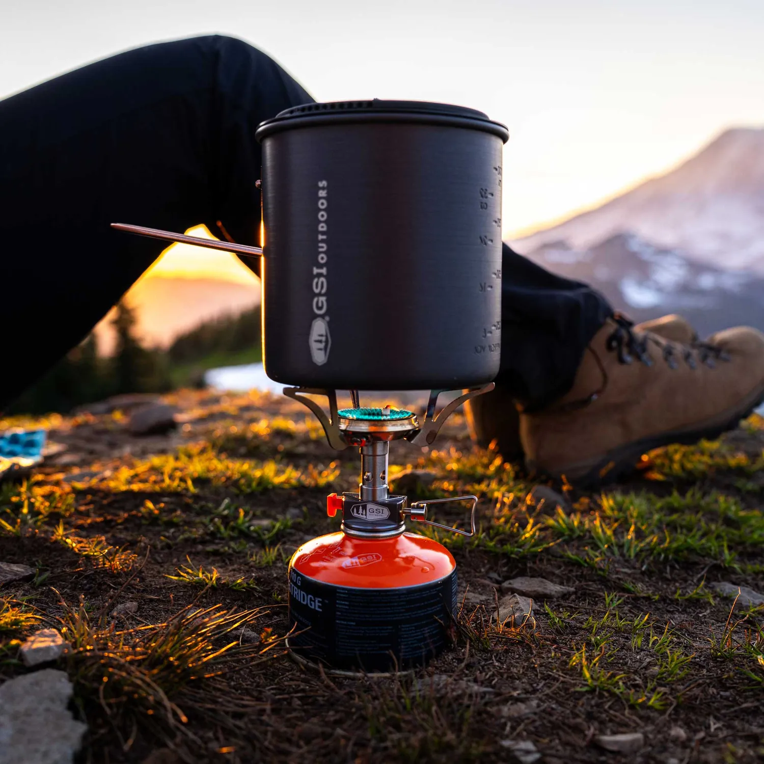 GSI Outdoor Glacier Stainless Canister-Top Stove gassbrenner piezotenning
