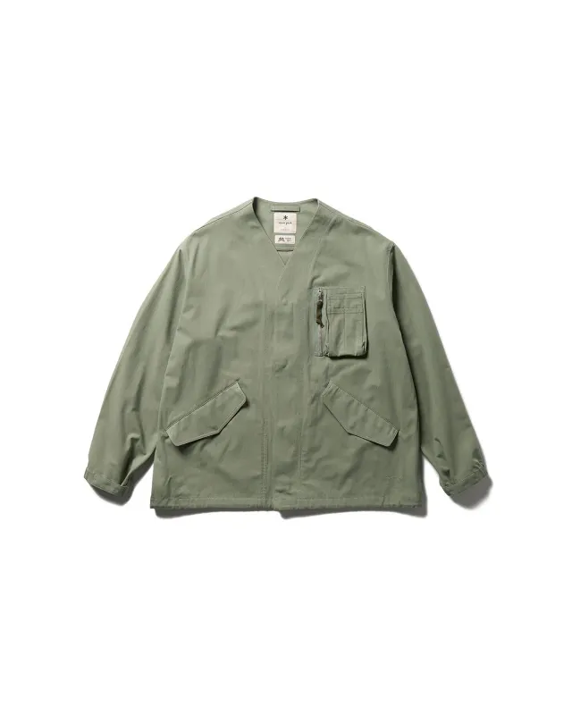 Snow Peak TAKIBI Herringbone Collarless Jacket jakke