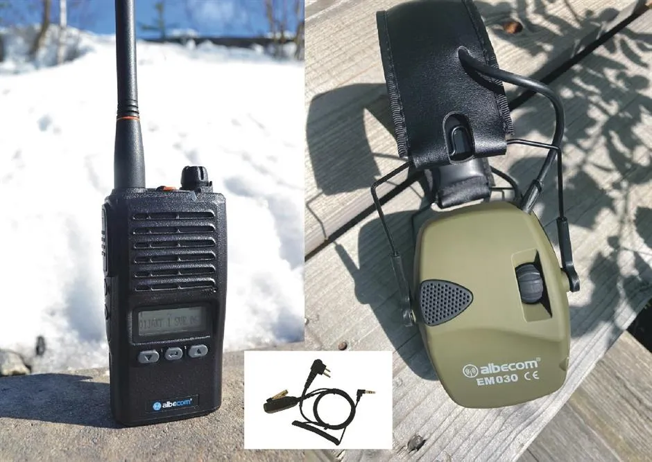 Edvardson Sweden X5 155 MHz jaktradiopakke med hørselvern IP67