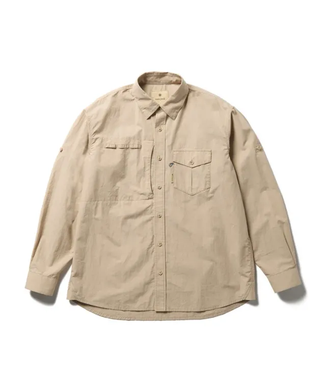 Snow Peak Antique Dyed Fishing Shirt skjorte bomull/lin