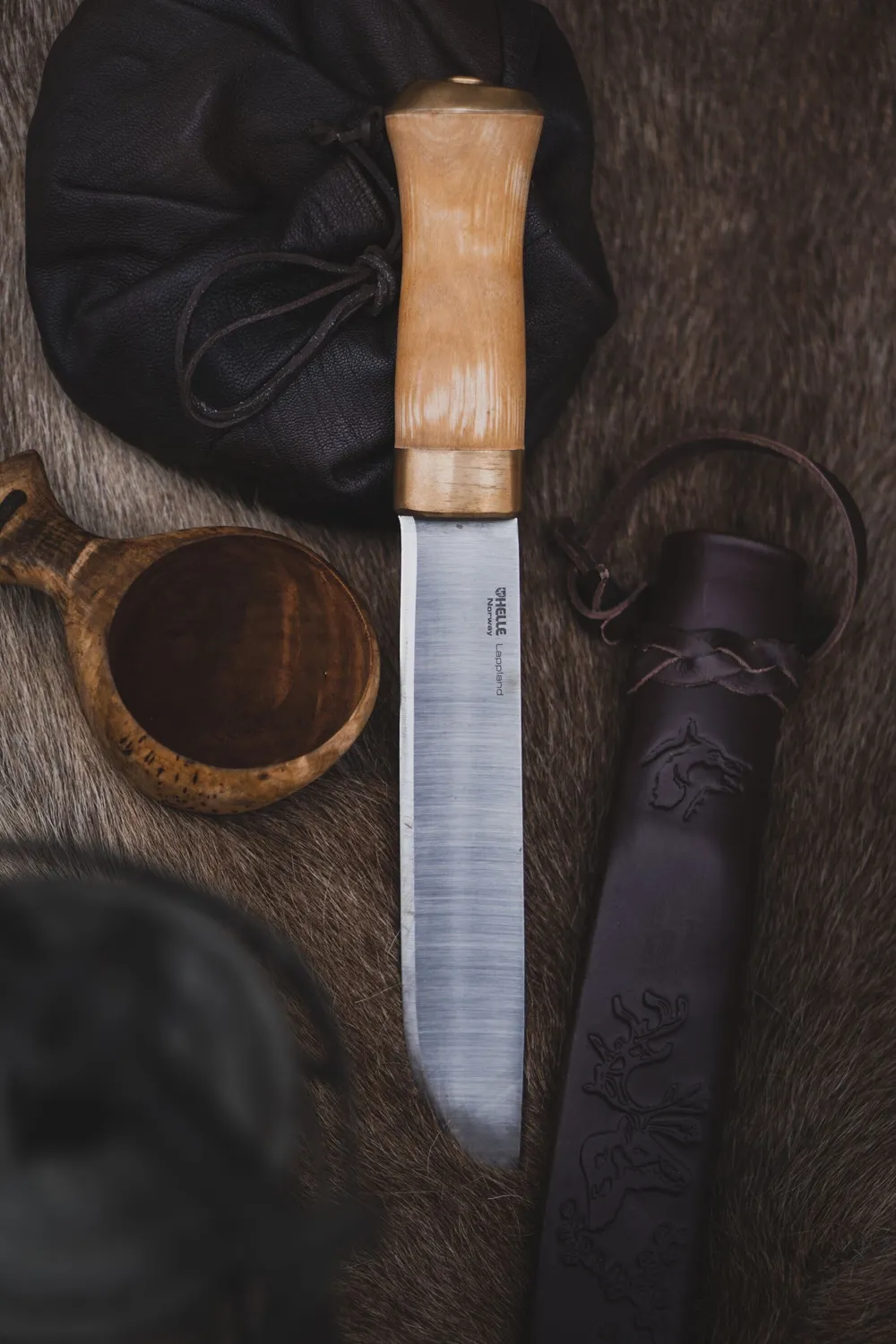 Helle Lappland samekniv 214 mm rustfritt